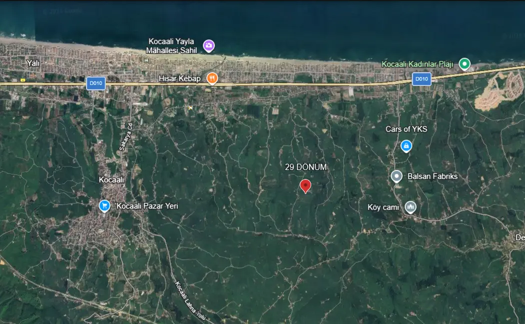Kocaali Alandere’de Emsalsiz Yatırım: Deniz Manzaralı 629 Dönüm Müstakil Tapulu Arazi